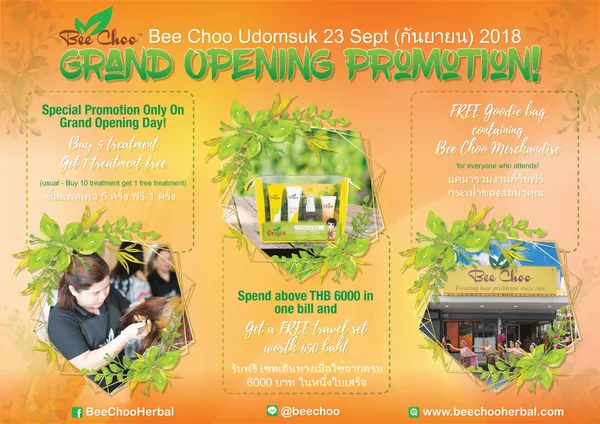 Special Promotion only during the Grand Opening on 23 Sept 2018