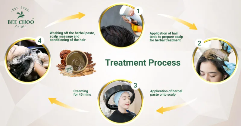 The Bee Choo Herbal treatment process, step by step