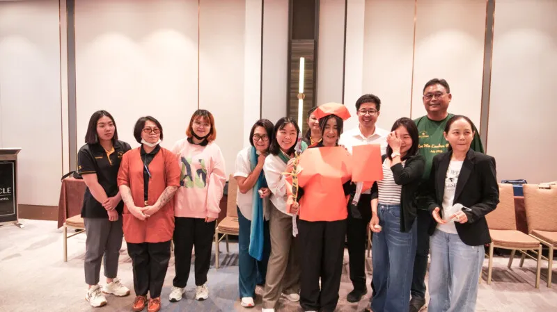 Bee Choo team members at a company event